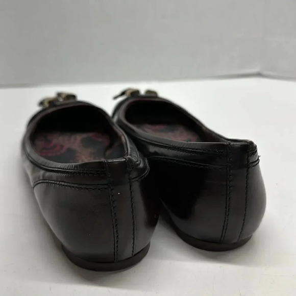 Burberry Ballet Flats Pointed Toe Shoes Leather Tassel Dark Red Size 40 US 10 - Picture 6 of 14